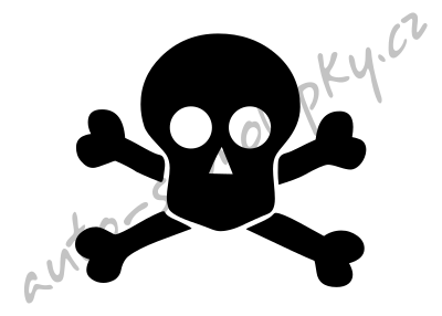Samolepka - lebka - 0232