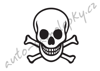 Samolepka - lebka - 0493