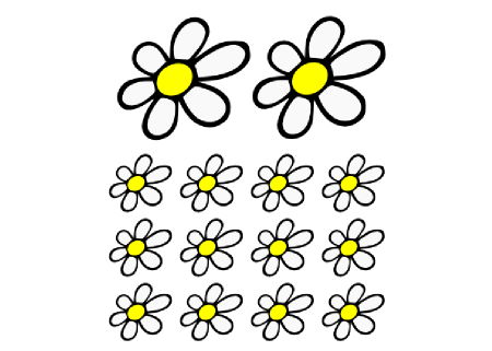 Samolepka - květiny žluté - 0631