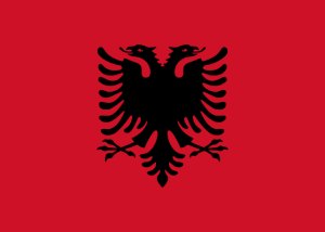 Samolepka - vlajka Albnie - Albania - AL
