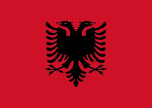 Samolepka - vlajka Albnie - Albania - AL