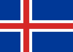 Samolepka - vlajka Island - Iceland - IS