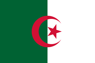 Samolepka - vlajka Alžírsko - Algeria - DZ