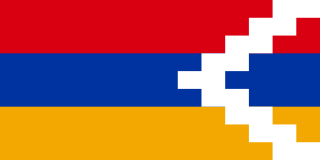 Samolepka - vlajka Náhorní Karabach - Artsakh