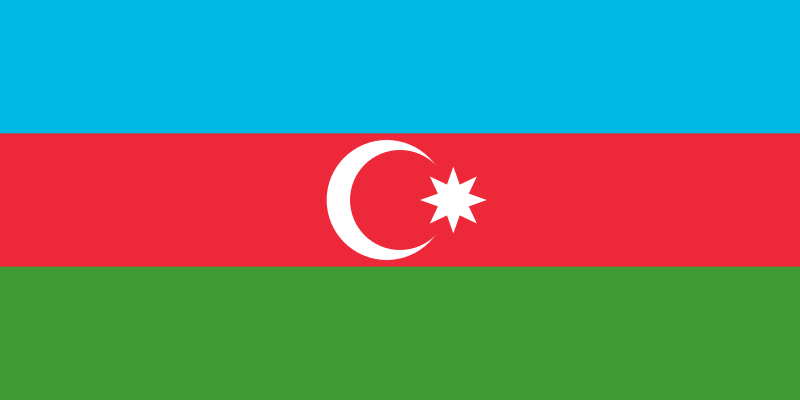 Samolepka - vlajka zerbjdn - Azerbaijan - AZ