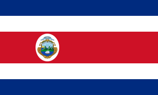 Samolepka - vlajka Kostarika - Costa Rica - CR