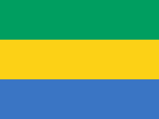 Samolepka - vlajka Gabon - G