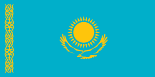 Samolepka - vlajka Kazachstán - Kazakhstan - KZ