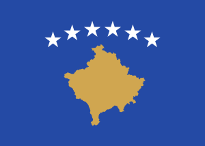 Samolepka - vlajka Kosovo - RKS