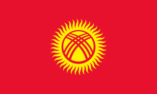 Samolepka - vlajka Kyrgyzstán - KS