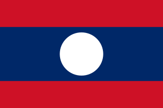 Samolepka - vlajka Laos - LAO