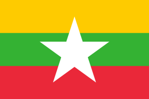 Samolepka - vlajka Myanmar - Barma - MYA