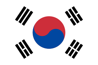 Samolepka - vlajka Jin Korea - ROK