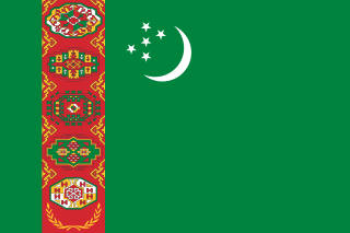 Samolepka - vlajka Turkmenistn - TM