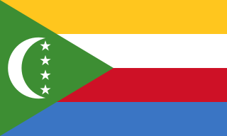 Samolepka - vlajka Komory - Comoros - COM