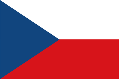 Samolepka - vlajka esk republika, R - Czech Republic - CZ