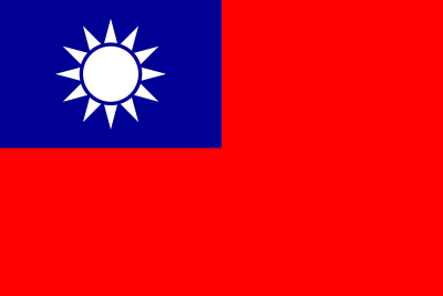 Samolepka - vlajka Čínská republika - Tchaj-wan, Taiwan - RC