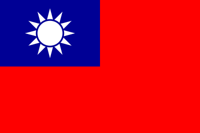 Samolepka - vlajka nsk republika - Tchaj-wan, Taiwan - RC