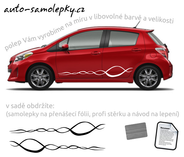 Polepy na boky auta - pletenec - b0022