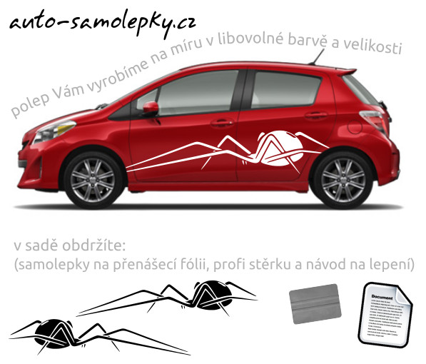 Polepy na boky auta - pavouk - b0051