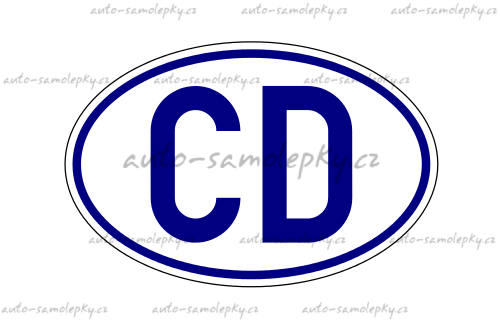 Samolepka CD Corps Diplomatique, Diplomatick sbor - 17,5 x 11,5