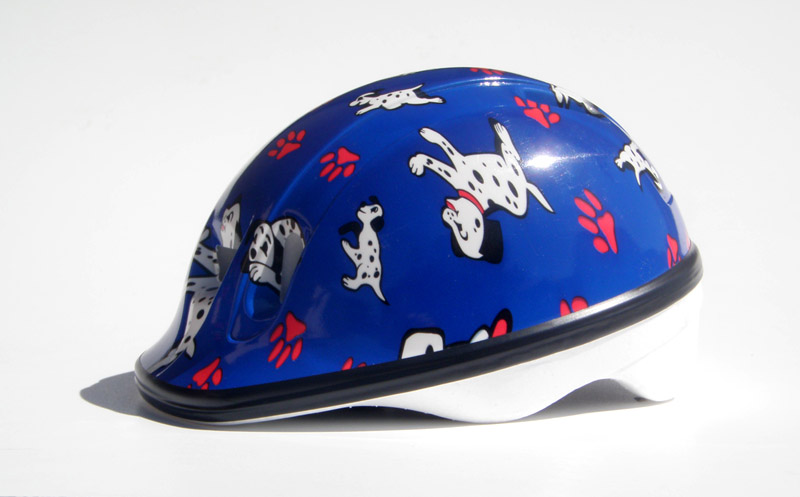 Dětská cyklistická helma na kolo - modrá (dalmatin)