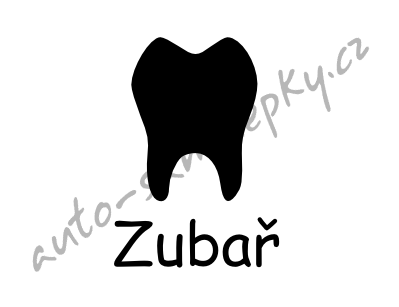 Samolepka - profese - zuba v aut