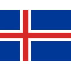 Samolepka - vlajka Island - Iceland - IS