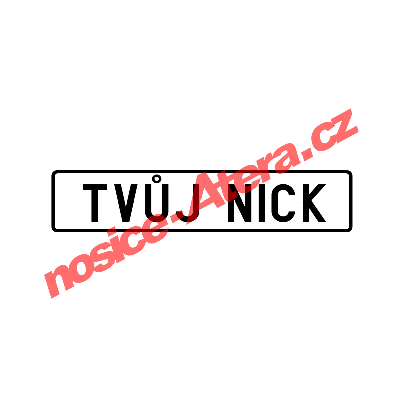 Plastová SPZ - registrační značka s Vaším TEXTem, reflexní
