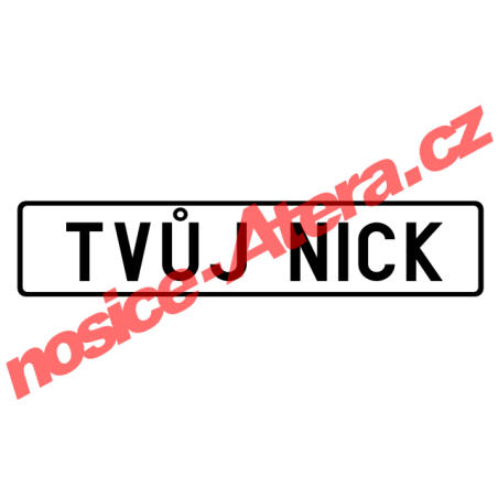 Plastová SPZ - registrační značka s Vaším TEXTem, reflexní