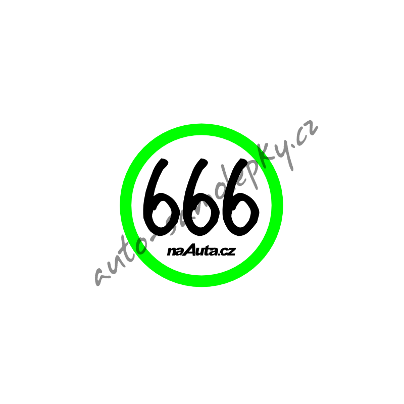 Samolepka nejnižší konstrukční rychlost - 666