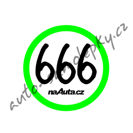 Samolepka nejnižší konstrukční rychlost - 666