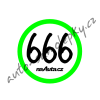 Samolepka nejnižší konstrukční rychlost - 666