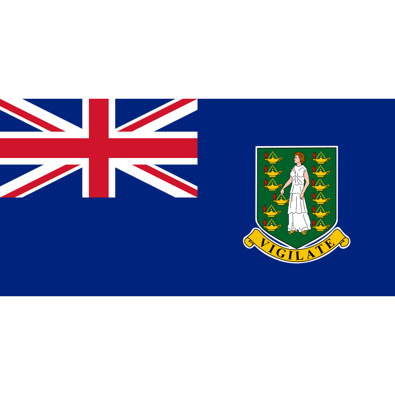 Samolepka - vlajka Britské Panenské ostrovy -  BVI